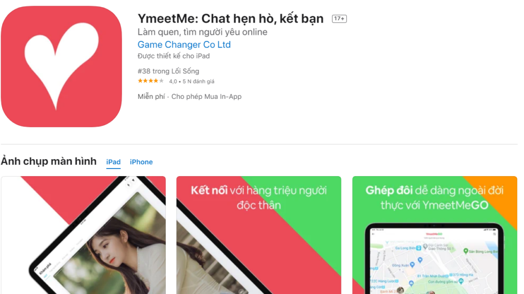 Ứng dụng di động Ymeetme